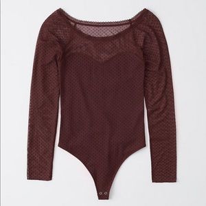 Abercrombie Long Sleeve Mesh Bodysuit